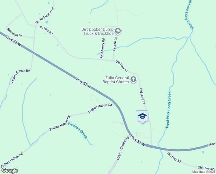 map of restaurants, bars, coffee shops, grocery stores, and more near 9708 Highway 52 West in Westmoreland