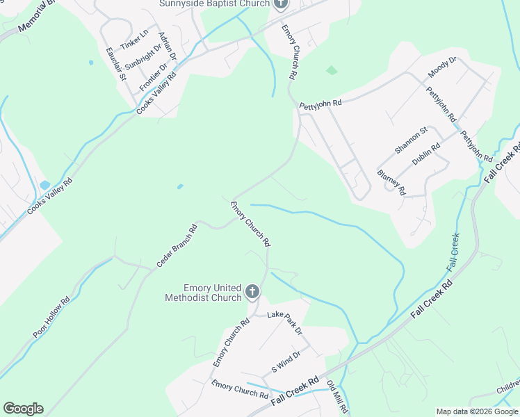 map of restaurants, bars, coffee shops, grocery stores, and more near 628 Emory Church Road in Kingsport