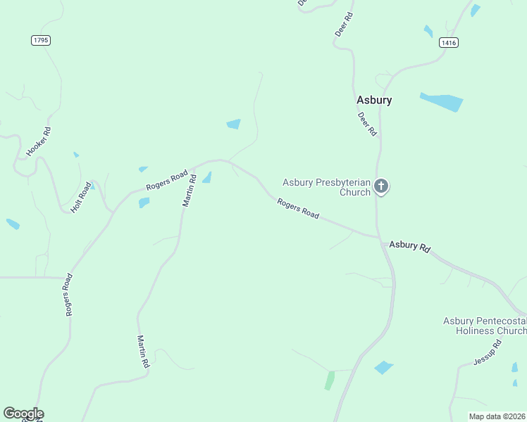 map of restaurants, bars, coffee shops, grocery stores, and more near 1195 Rogers Road in Mount Airy