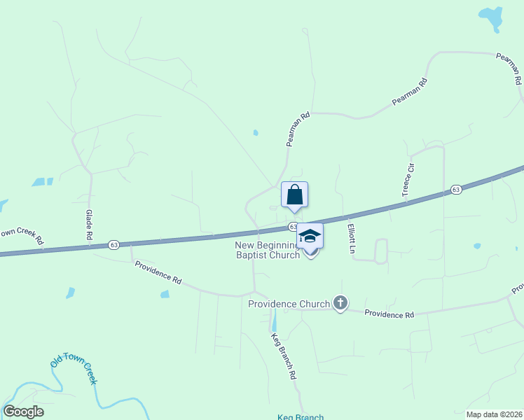 map of restaurants, bars, coffee shops, grocery stores, and more near 2390 Tennessee 63 in Cumberland Gap
