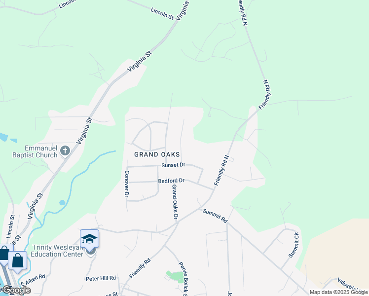 map of restaurants, bars, coffee shops, grocery stores, and more near 1018 Pine Lane in Eden