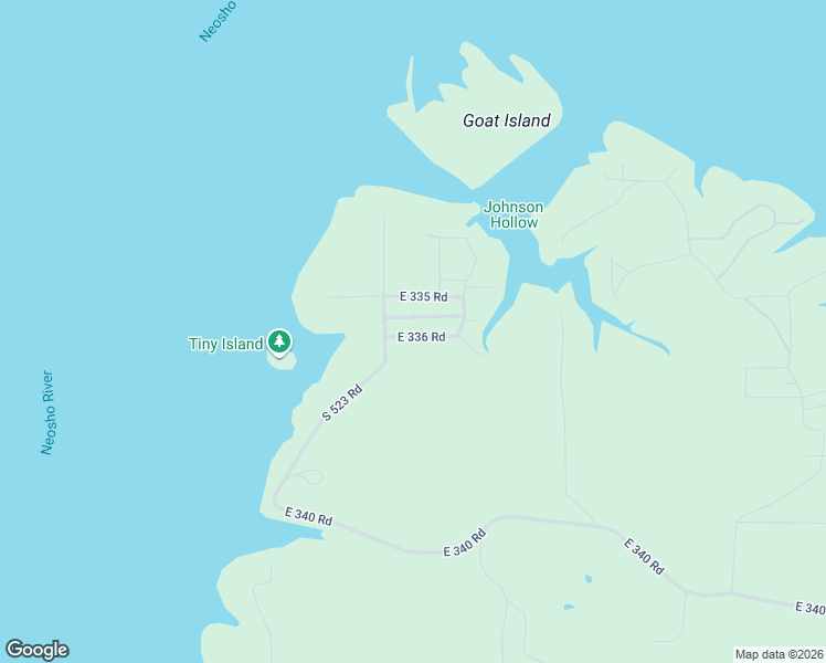 map of restaurants, bars, coffee shops, grocery stores, and more near 52341 East 336 Road in Jay