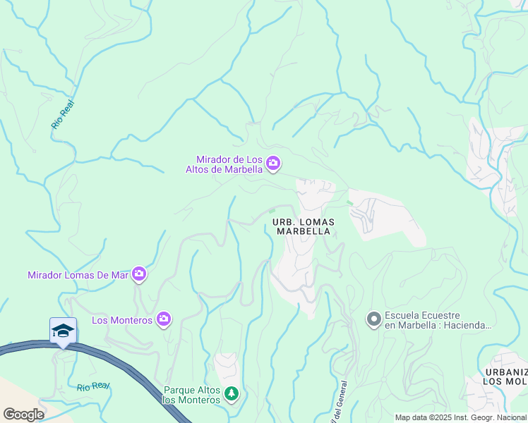 map of restaurants, bars, coffee shops, grocery stores, and more near 21E Carretera de Lomas de Marbella in Marbella