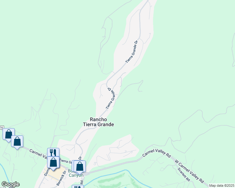 map of restaurants, bars, coffee shops, grocery stores, and more near 25625 Tierra Grande Drive in Carmel-by-the-Sea