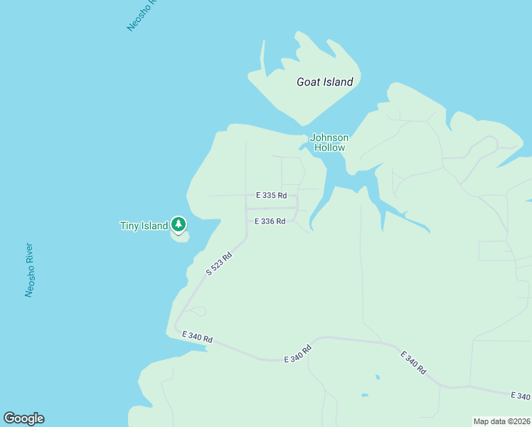 map of restaurants, bars, coffee shops, grocery stores, and more near 52341 East 336 Road in Jay