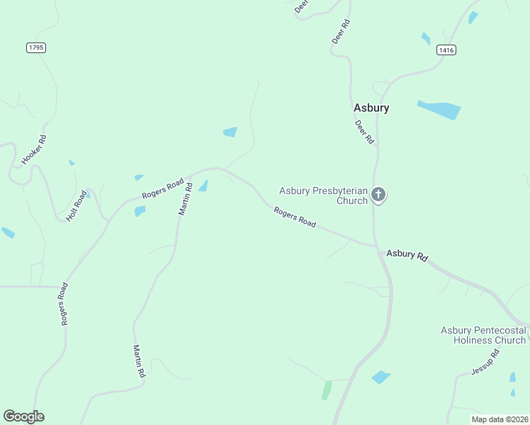 map of restaurants, bars, coffee shops, grocery stores, and more near 1195 Rogers Road in Mount Airy