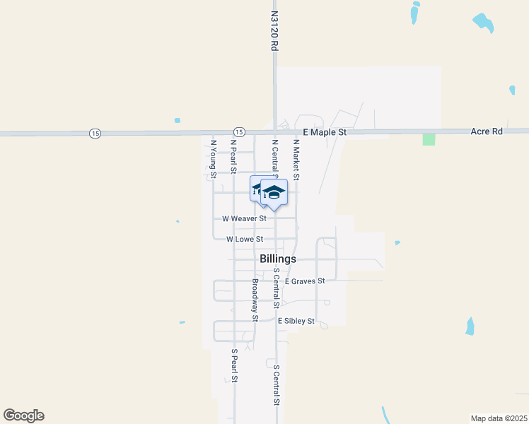 map of restaurants, bars, coffee shops, grocery stores, and more near 311 North Central Street in Billings