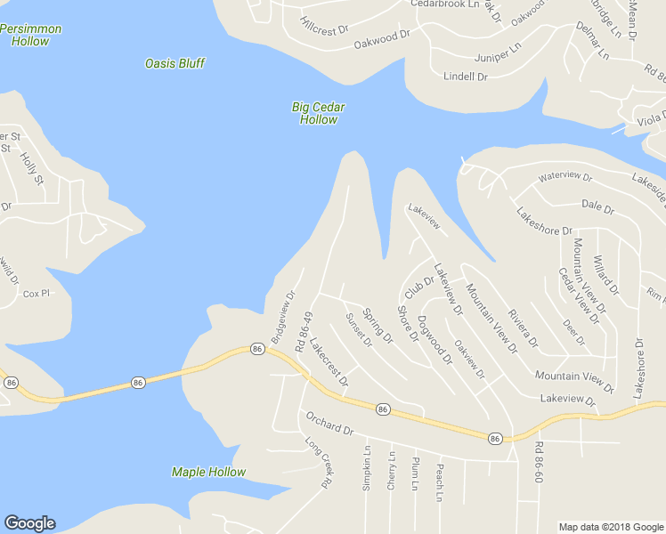 map of restaurants, bars, coffee shops, grocery stores, and more near 430 Road 86-49 in Ridgedale