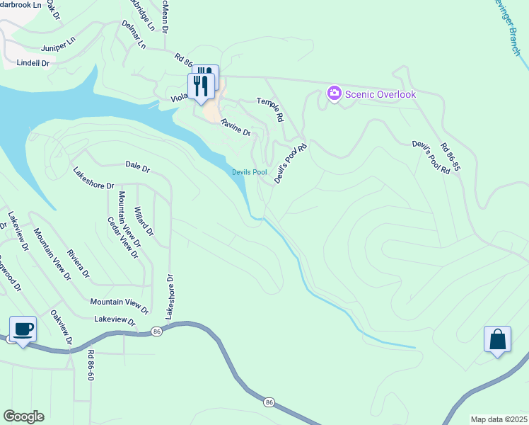 map of restaurants, bars, coffee shops, grocery stores, and more near in Ridgedale