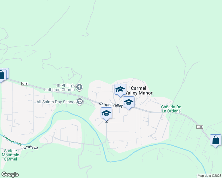 map of restaurants, bars, coffee shops, grocery stores, and more near 27180 Los Arboles Drive in Carmel