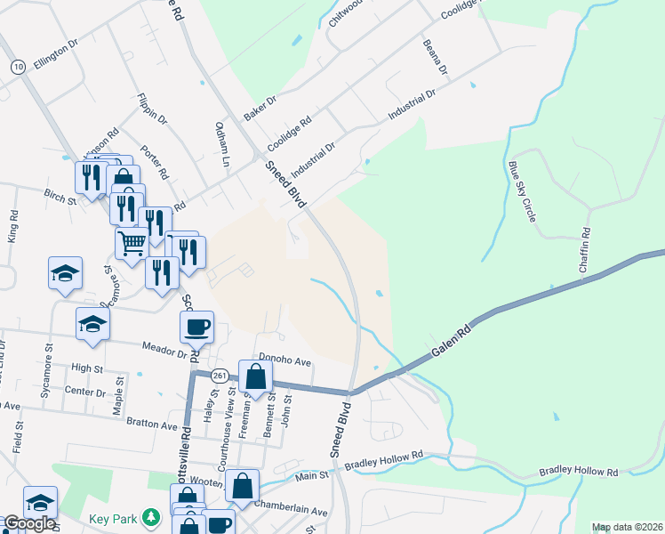 map of restaurants, bars, coffee shops, grocery stores, and more near 1145 Sneed Boulevard in Lafayette