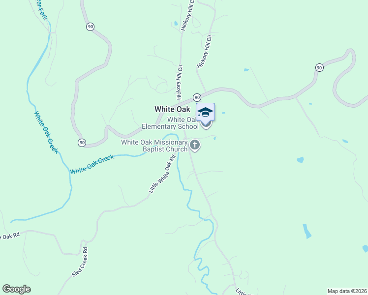 map of restaurants, bars, coffee shops, grocery stores, and more near 4847 White Oak Road in Duff