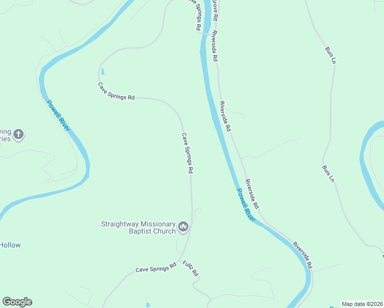 map of restaurants, bars, coffee shops, grocery stores, and more near 3528 Cave Springs Road in Tazewell