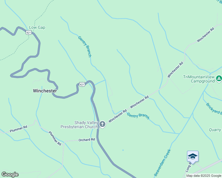 map of restaurants, bars, coffee shops, grocery stores, and more near 199 Buckles Lane in Shady Valley