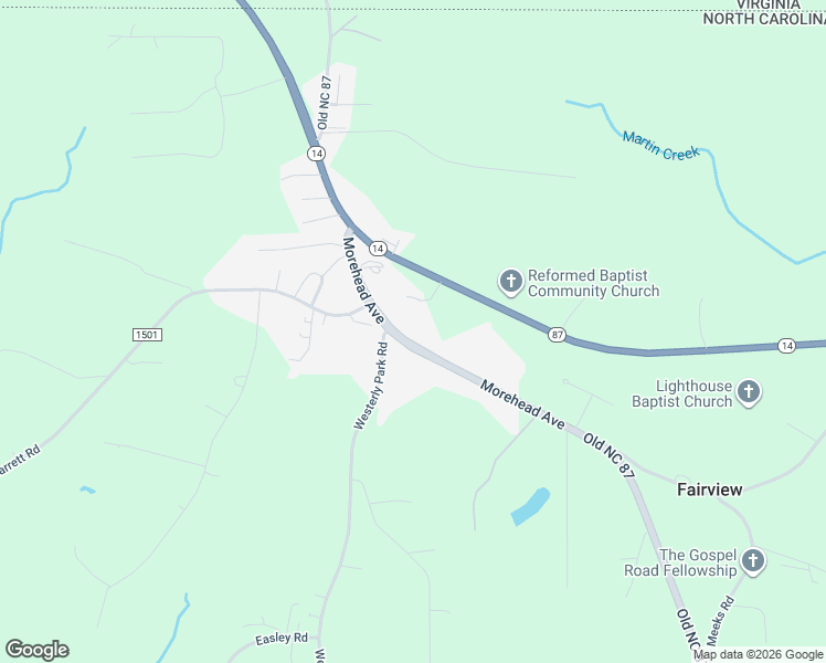 map of restaurants, bars, coffee shops, grocery stores, and more near 14781 North Carolina 87 in Eden