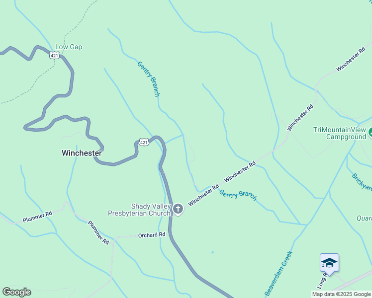 map of restaurants, bars, coffee shops, grocery stores, and more near 199 Buckles Ln in Shady Valley