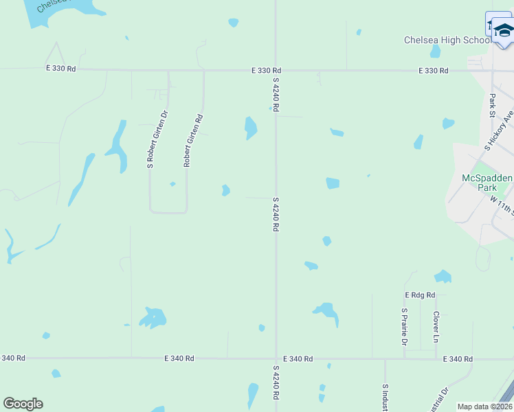 map of restaurants, bars, coffee shops, grocery stores, and more near 5450 South 4240 Road in Chelsea