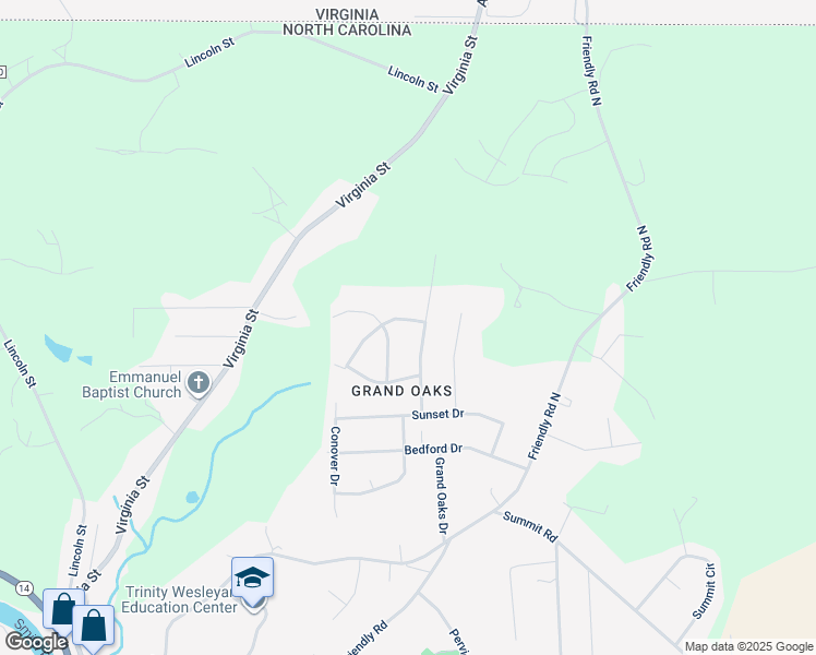 map of restaurants, bars, coffee shops, grocery stores, and more near 240 Lenoir Drive in Eden