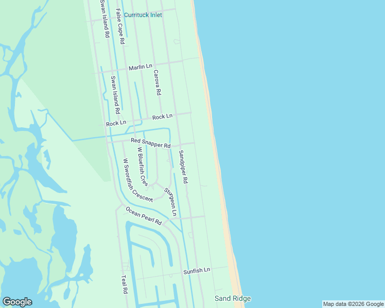map of restaurants, bars, coffee shops, grocery stores, and more near 2279 Sandpiper Rd in Corolla
