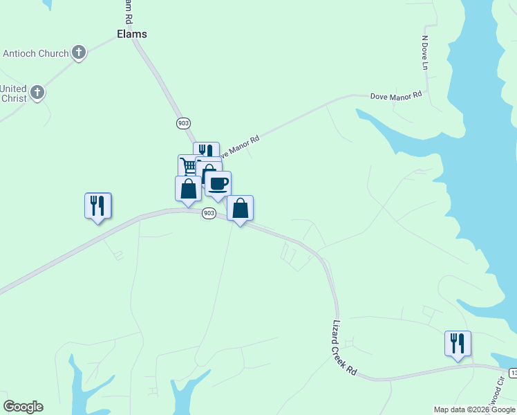 map of restaurants, bars, coffee shops, grocery stores, and more near 108 Elam Road in Littleton