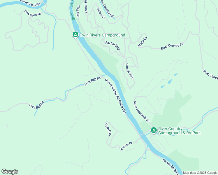 map of restaurants, bars, coffee shops, grocery stores, and more near 147 New River Landing in Crumpler