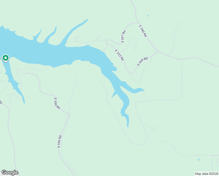 map of restaurants, bars, coffee shops, grocery stores, and more near 33460 S 595 Rd in Grove