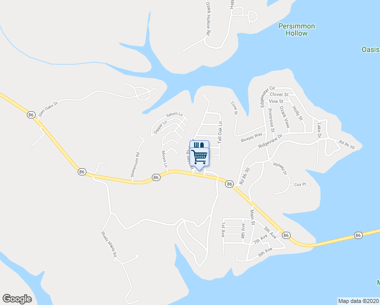 map of restaurants, bars, coffee shops, grocery stores, and more near 40 Hidden Bluff Road in Blue Eye