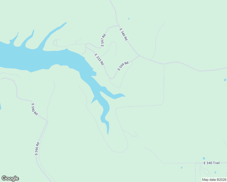 map of restaurants, bars, coffee shops, grocery stores, and more near 59951 East 333 Road in Grove