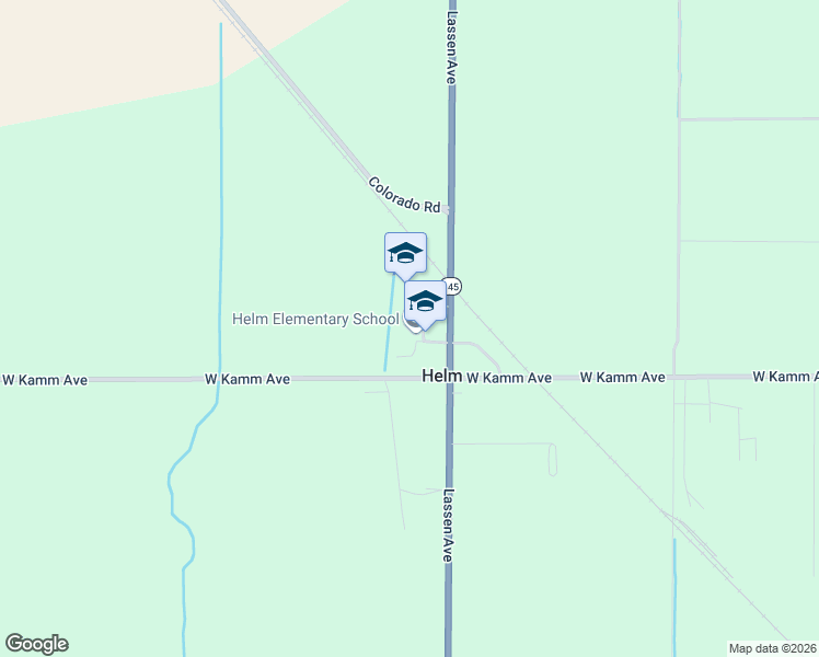 map of restaurants, bars, coffee shops, grocery stores, and more near 13883 Lassen Avenue in Helm