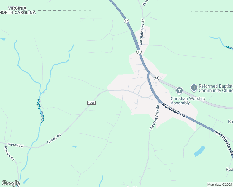 map of restaurants, bars, coffee shops, grocery stores, and more near 280 Garrett Road in Eden