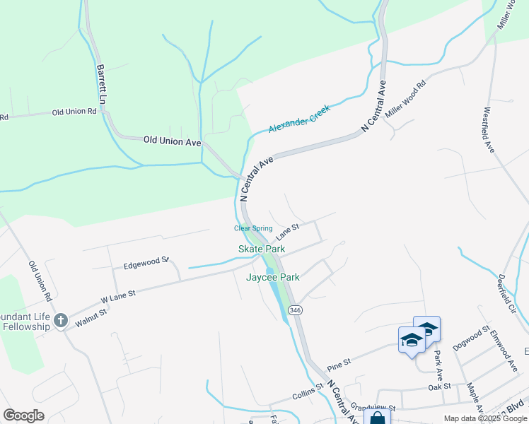map of restaurants, bars, coffee shops, grocery stores, and more near 524 Springhill Circle in Church Hill