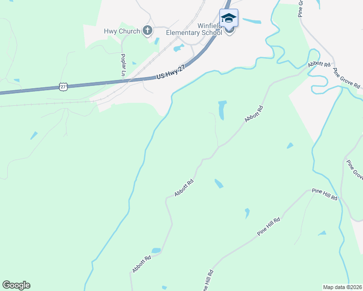 map of restaurants, bars, coffee shops, grocery stores, and more near 1000 Abbott Road in Winfield