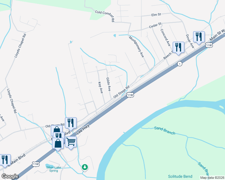 map of restaurants, bars, coffee shops, grocery stores, and more near 200 Gilda Avenue in Church Hill