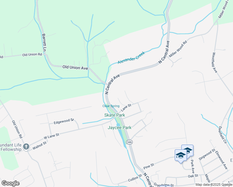 map of restaurants, bars, coffee shops, grocery stores, and more near 524 Springhill Circle in Church Hill