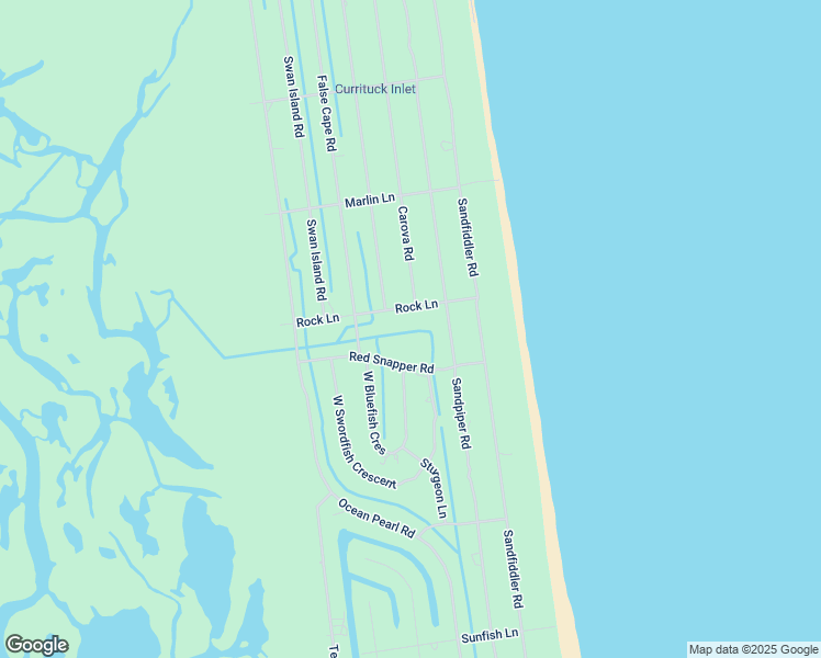 map of restaurants, bars, coffee shops, grocery stores, and more near 2298 Sandpiper Road in Corolla