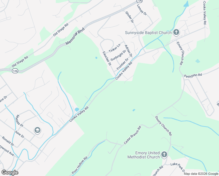 map of restaurants, bars, coffee shops, grocery stores, and more near 707 Cooks Valley Road in Kingsport