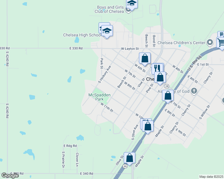 map of restaurants, bars, coffee shops, grocery stores, and more near 925 Beech Street in Chelsea