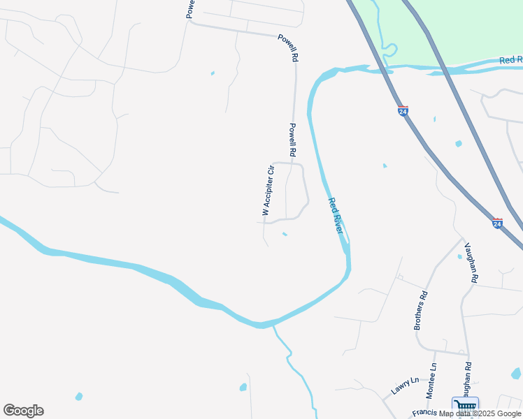 map of restaurants, bars, coffee shops, grocery stores, and more near 760 West Accipiter Circle in Clarksville