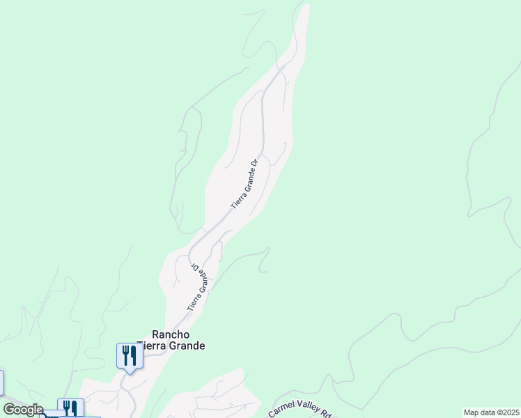 map of restaurants, bars, coffee shops, grocery stores, and more near 25530 Vía Paloma in Carmel