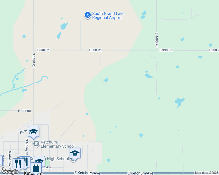 map of restaurants, bars, coffee shops, grocery stores, and more near 448537 East 330 Road in Pensacola