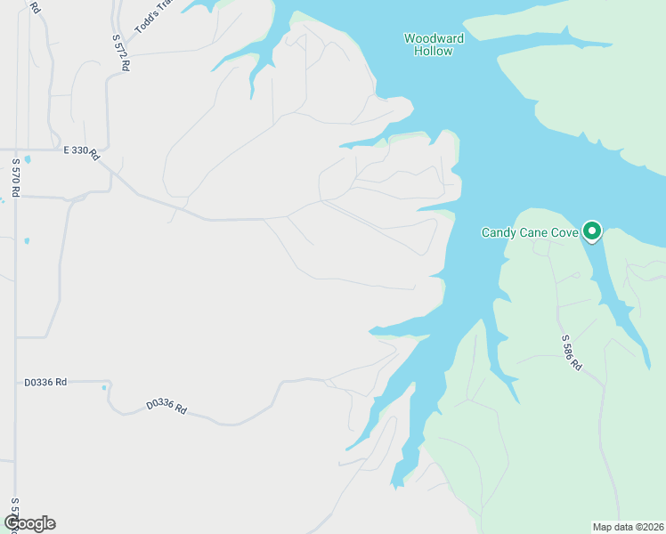 map of restaurants, bars, coffee shops, grocery stores, and more near 33000-33050 South 576 Road in Jay