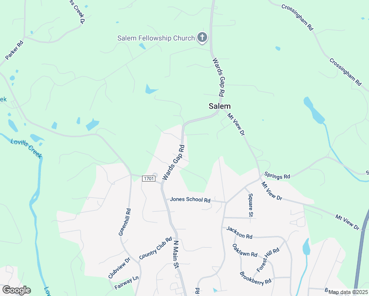 map of restaurants, bars, coffee shops, grocery stores, and more near 2276 Wards Gap Road in Mount Airy