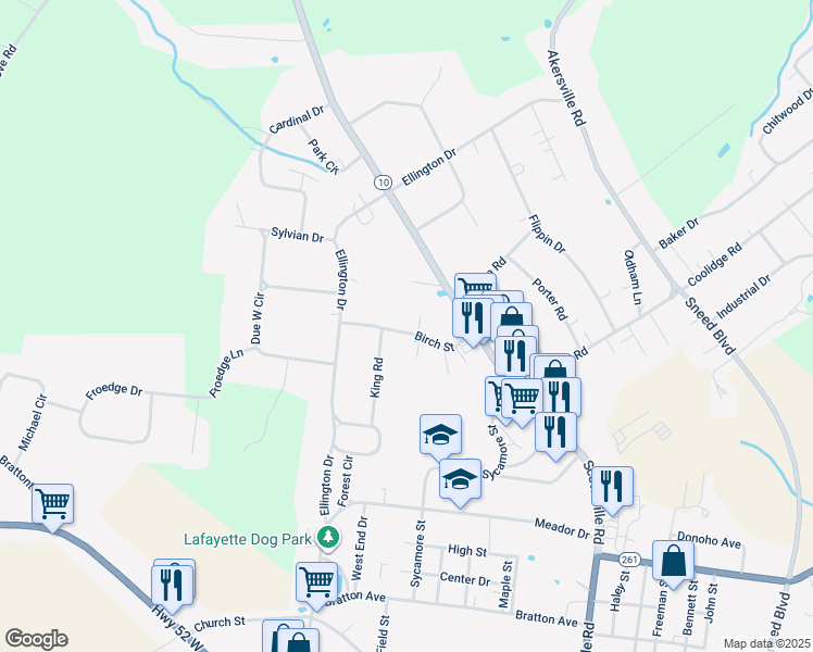 map of restaurants, bars, coffee shops, grocery stores, and more near 1200 Meadowlark Circle in Lafayette