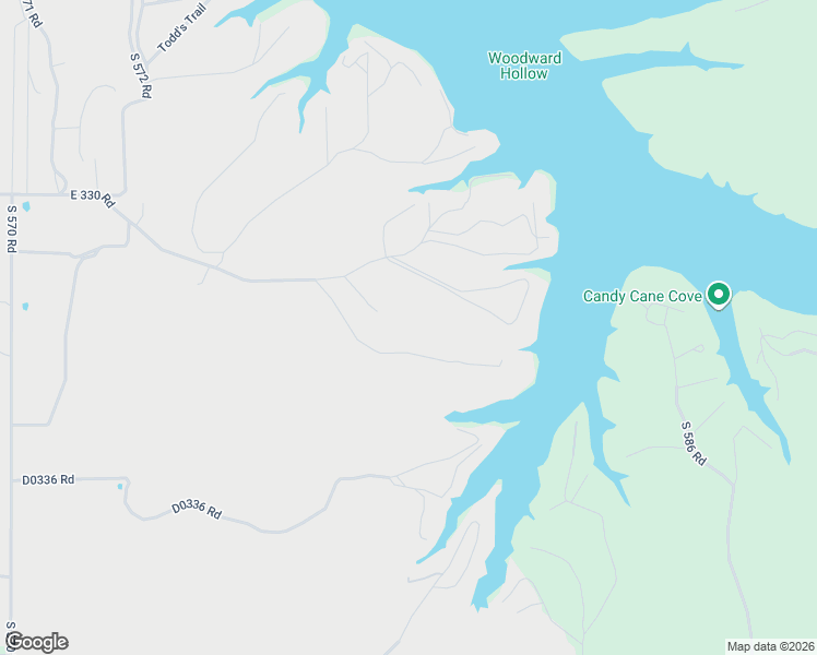 map of restaurants, bars, coffee shops, grocery stores, and more near 33000-33050 South 576 Road in Jay