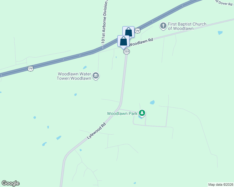 map of restaurants, bars, coffee shops, grocery stores, and more near 2632 Lylewood Road in Woodlawn