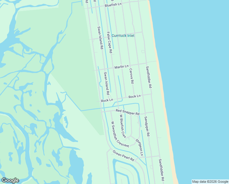 map of restaurants, bars, coffee shops, grocery stores, and more near 2306 False Cape Road in Corolla