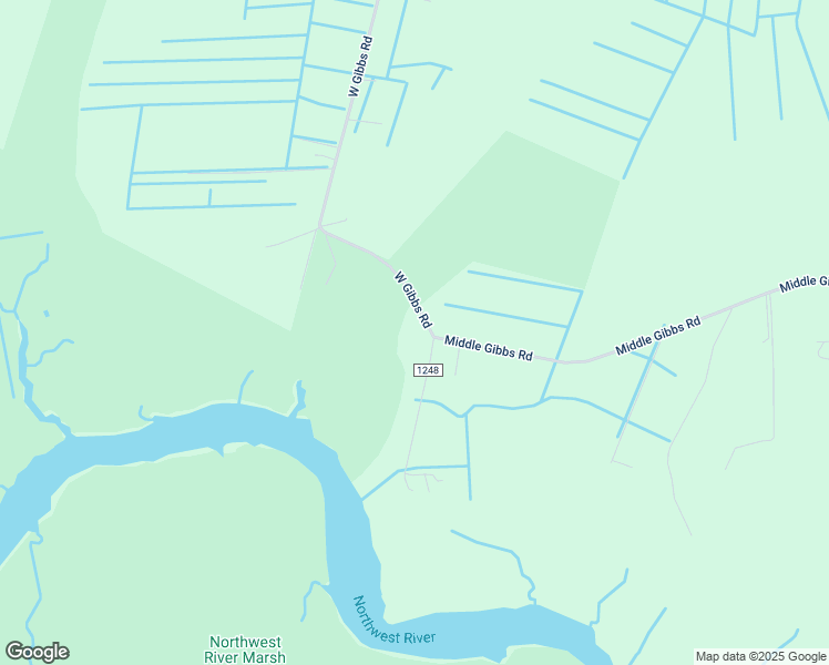 map of restaurants, bars, coffee shops, grocery stores, and more near 368 West Gibbs Road in Knotts Island
