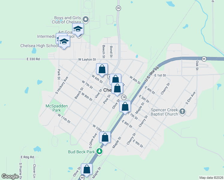 map of restaurants, bars, coffee shops, grocery stores, and more near in Chelsea