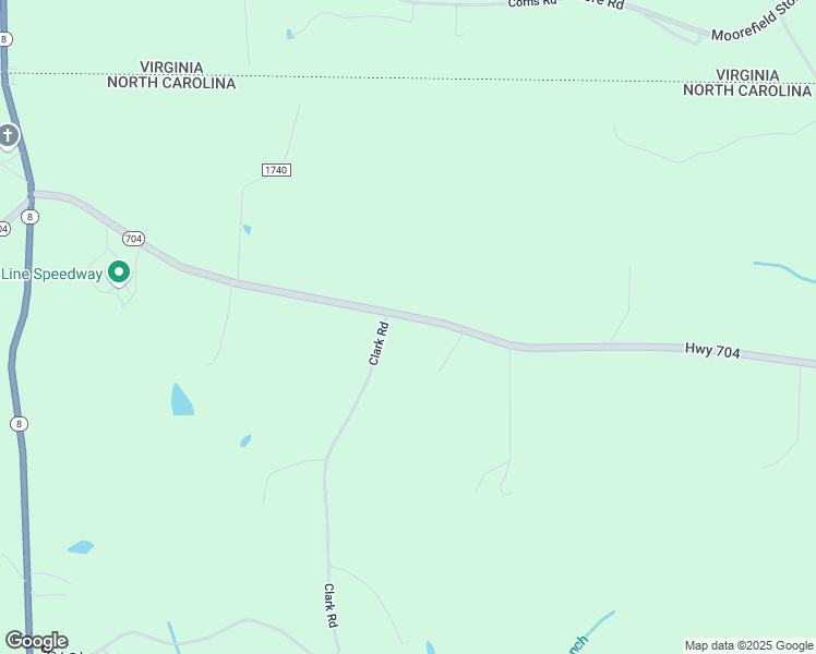 map of restaurants, bars, coffee shops, grocery stores, and more near 1438 North Carolina Highway 704 East in Lawsonville