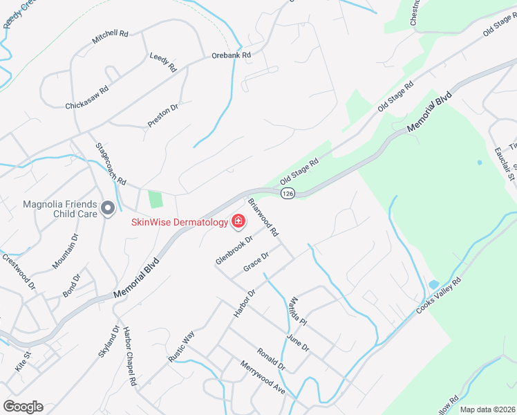 map of restaurants, bars, coffee shops, grocery stores, and more near 4315 Briarwood Road in Kingsport